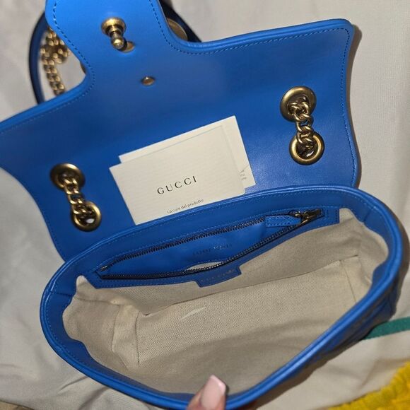 GUCCI ADIDAS X GUCCI GG MARMONT Small Shoulder Leather Bag New - Picture 12 of 13